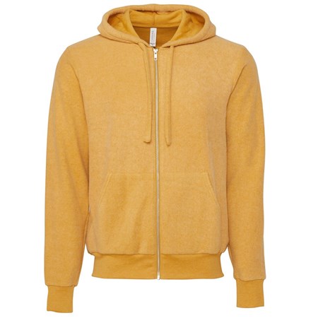 Bella Canvas Unisex sueded fleece full-zip hoodie