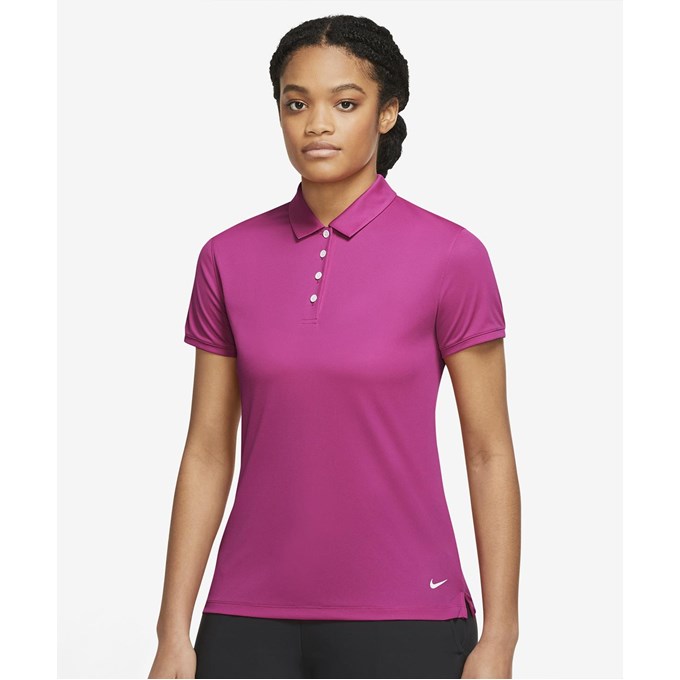 Nike Women’s victory solid golf polo shirt -Active Pink/White