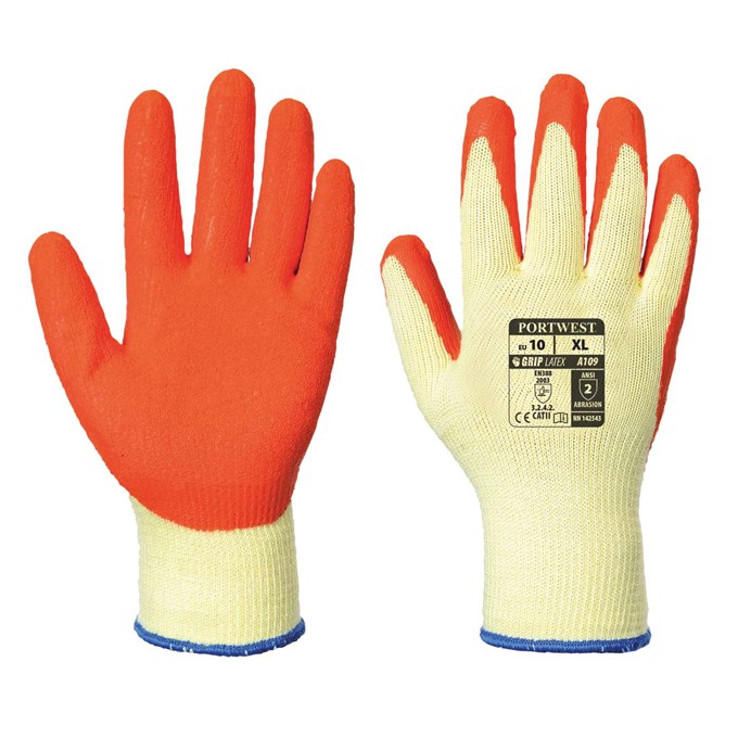 Portwest A109 Grip Glove (with retail bag) Orange A109