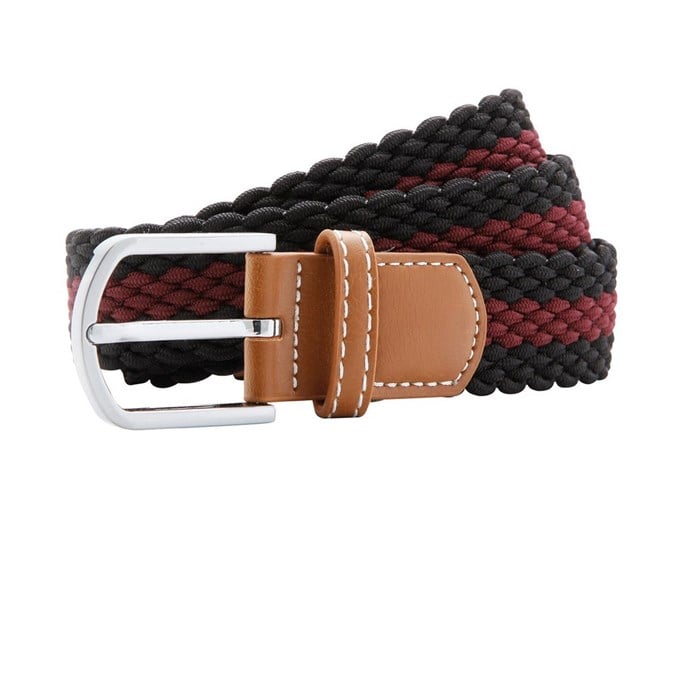 Asquith and Fox Men's Two Colour Stripe Braid Stretch Belt AQ901