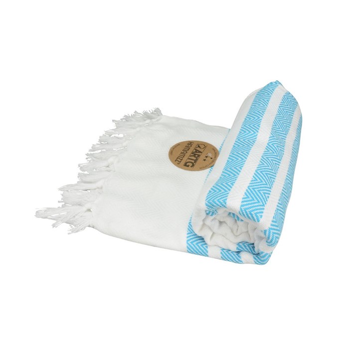 ARTG® Hamamzz® dalaman towel AR053 White/Aqua Blue