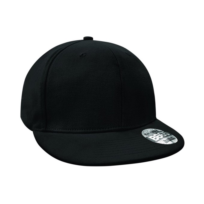 Pro-stretch flat peak cap Black