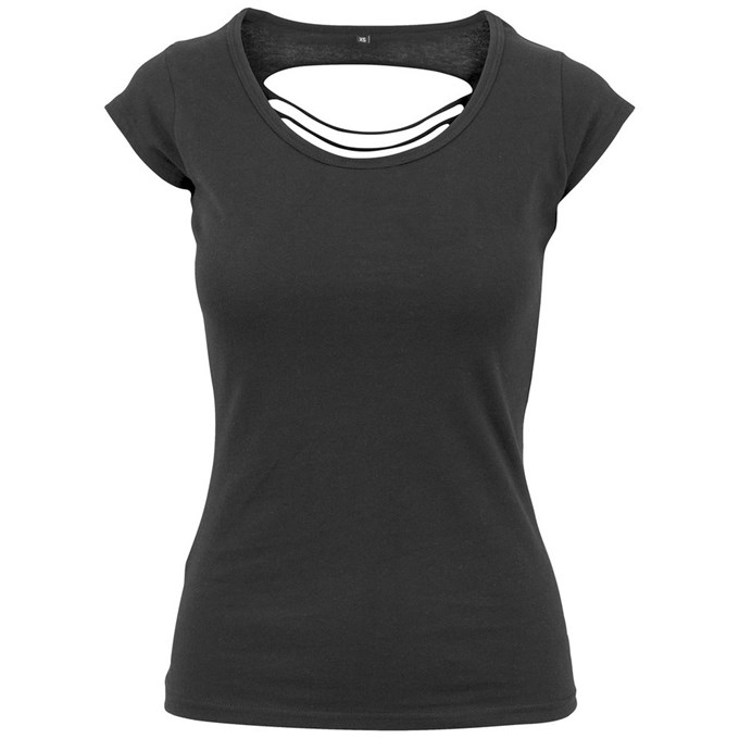 Build Your Brand Women's Back Cut T-Shirt BY035