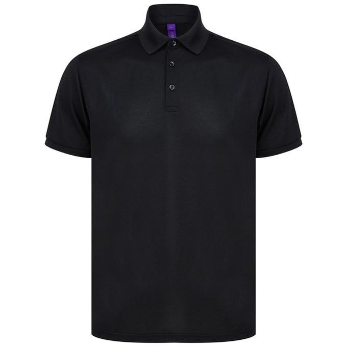 Recycled polyester polo shirt HB465 Black