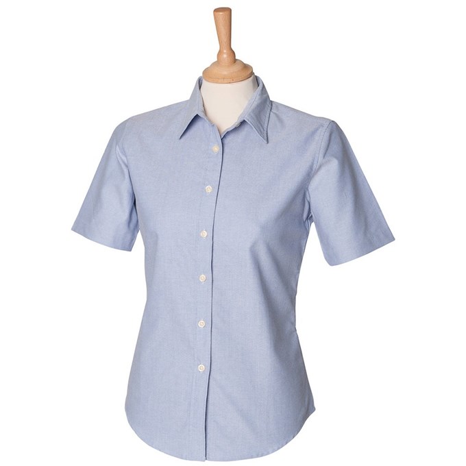 Women's short sleeve classic Oxford shirt Blue*