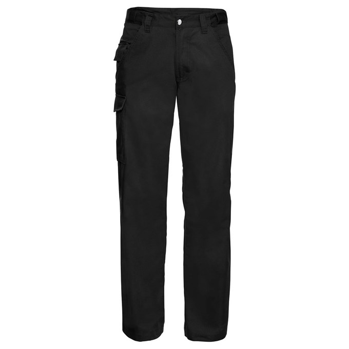 Polycotton twill workwear trousers Black