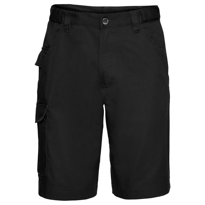 Polycotton twill workwear shorts Black