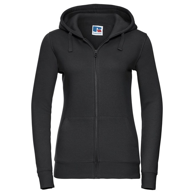 Women's authentic zipped hooded sweatshirt Black