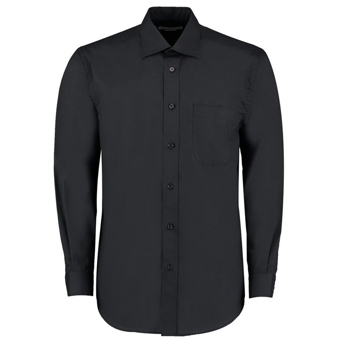 Business shirt long sleeved Black