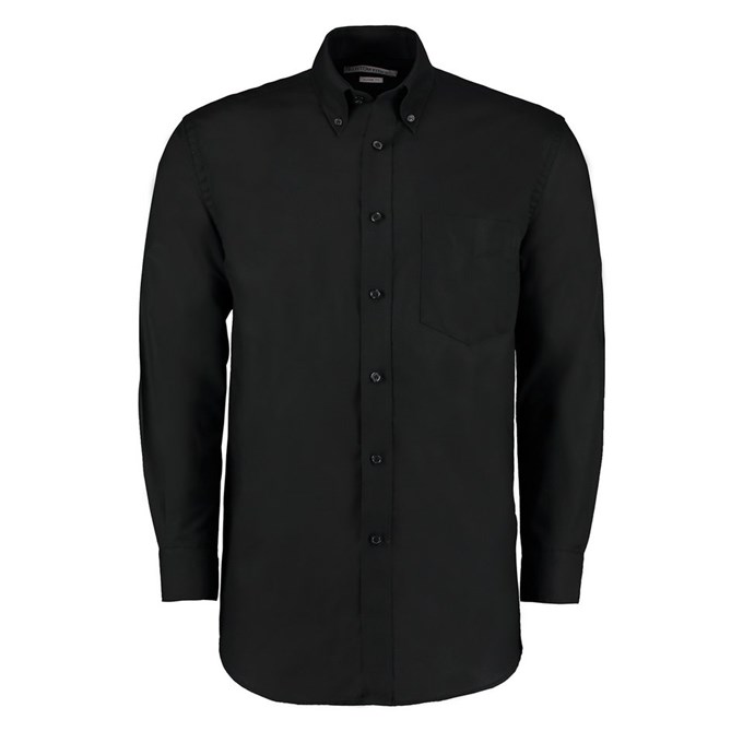 Workplace Oxford shirt long sleeved Black