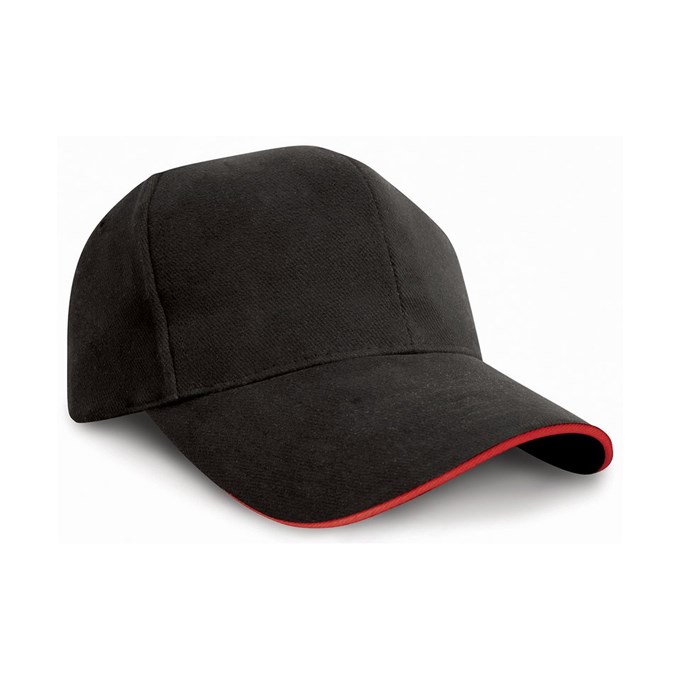 Pro-style heavy cotton cap Black / Red