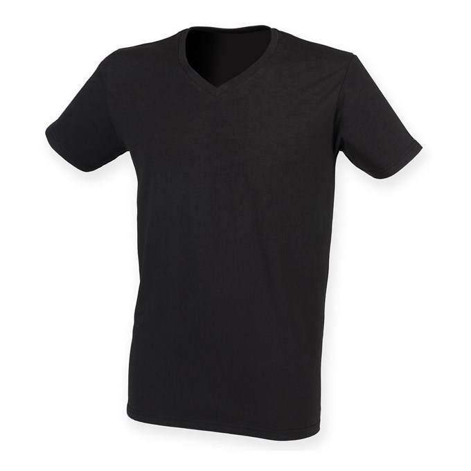 Men's feel good stretch v-neck t-shirt Black