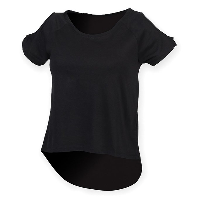 T-shirt with drop detail Black
