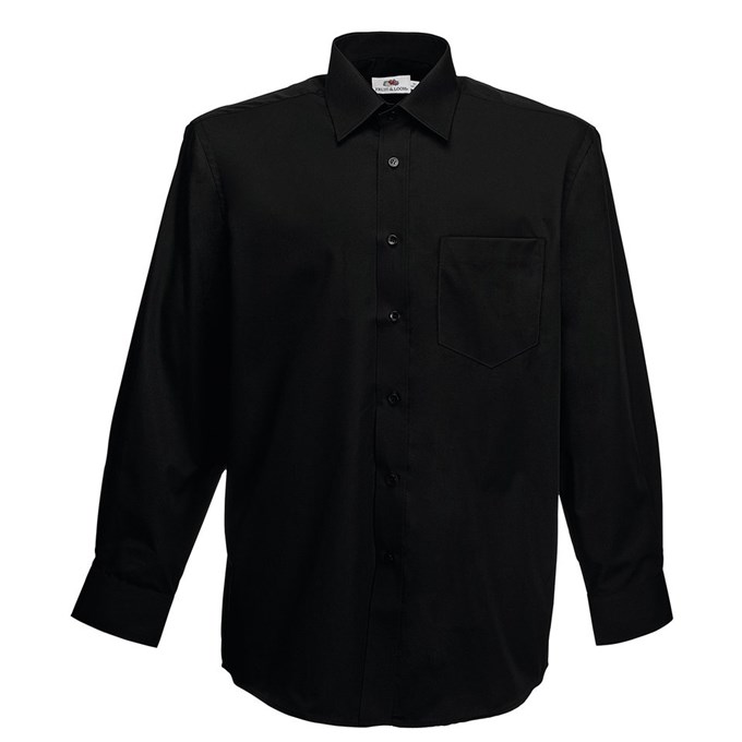 Poplin long sleeve shirt Black