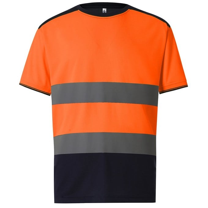 Hi-vis two-tone t-shirt (HVJ400) YK034 Orange/Navy